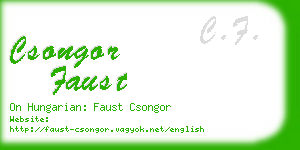 csongor faust business card
